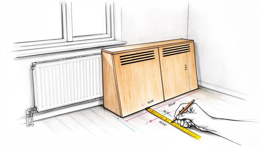 Køkkenbord i træ tilpasset mål, skræddersyet snedkerarbejde, moderne design.