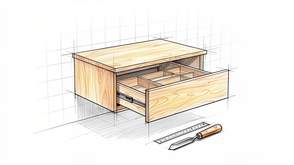 Håndlavet snedkerarbejde med fokus på kvalitet og detaljer.