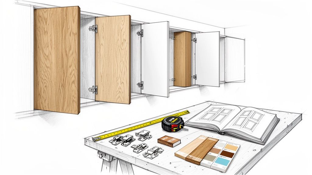 Ekspert snedkerarbejde med fokus på skræddersyede skabe og træløsninger.