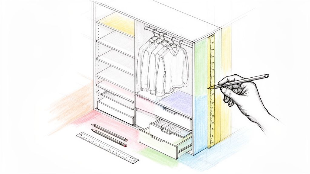 Skræddersyet snedkerarbejde til skabe og opbevaringsløsninger.