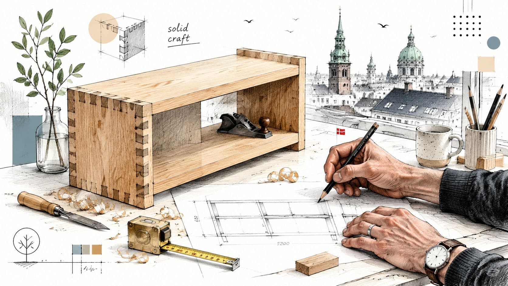 Håndlavet træmøbel fra Signatur Snedkeri med fokus på kvalitet og design.